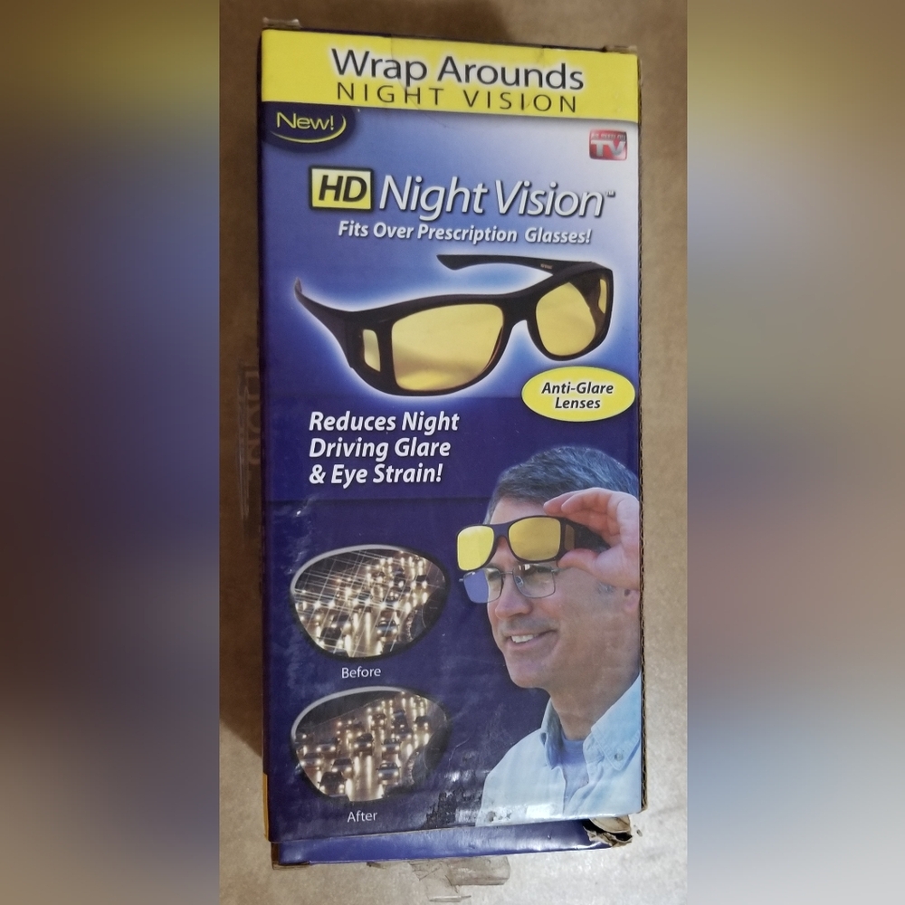 Yellow Anti-Glare Night Driving Glasses